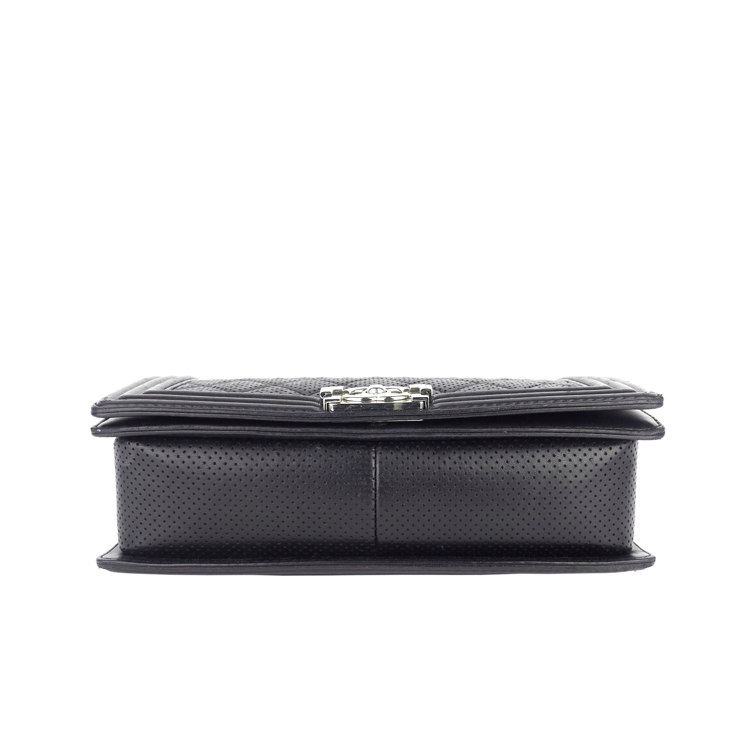 Perforated Lambskin Leather New Medium Boy Bag