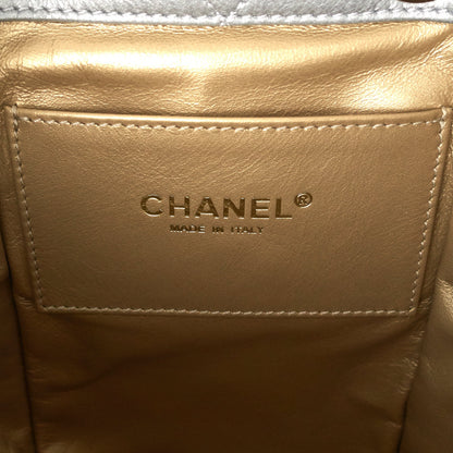 CC Lambskin Leather Chain Flap Backpack