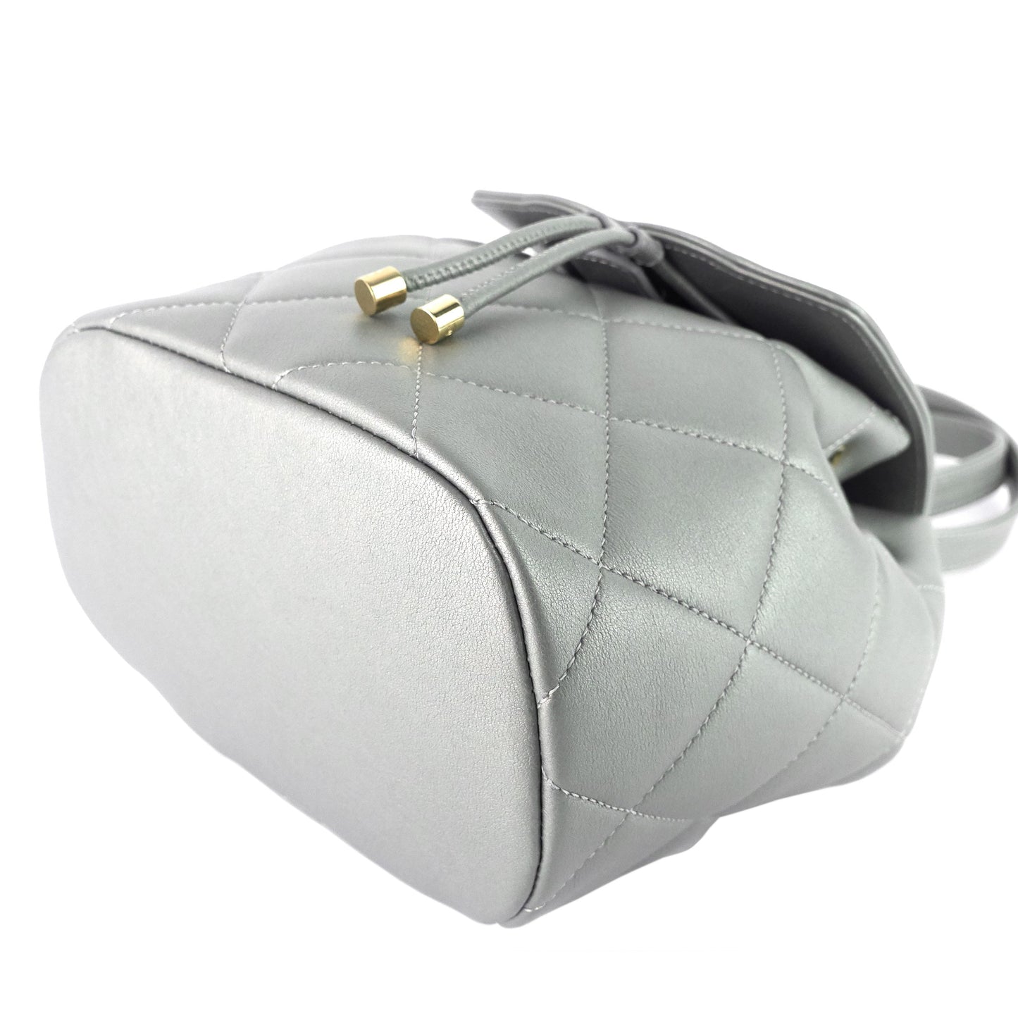 CC Lambskin Leather Chain Flap Backpack