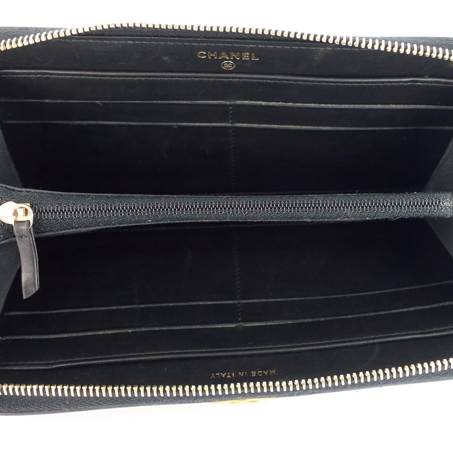 Boy Chevron Mixed Leather Zip Around Wallet