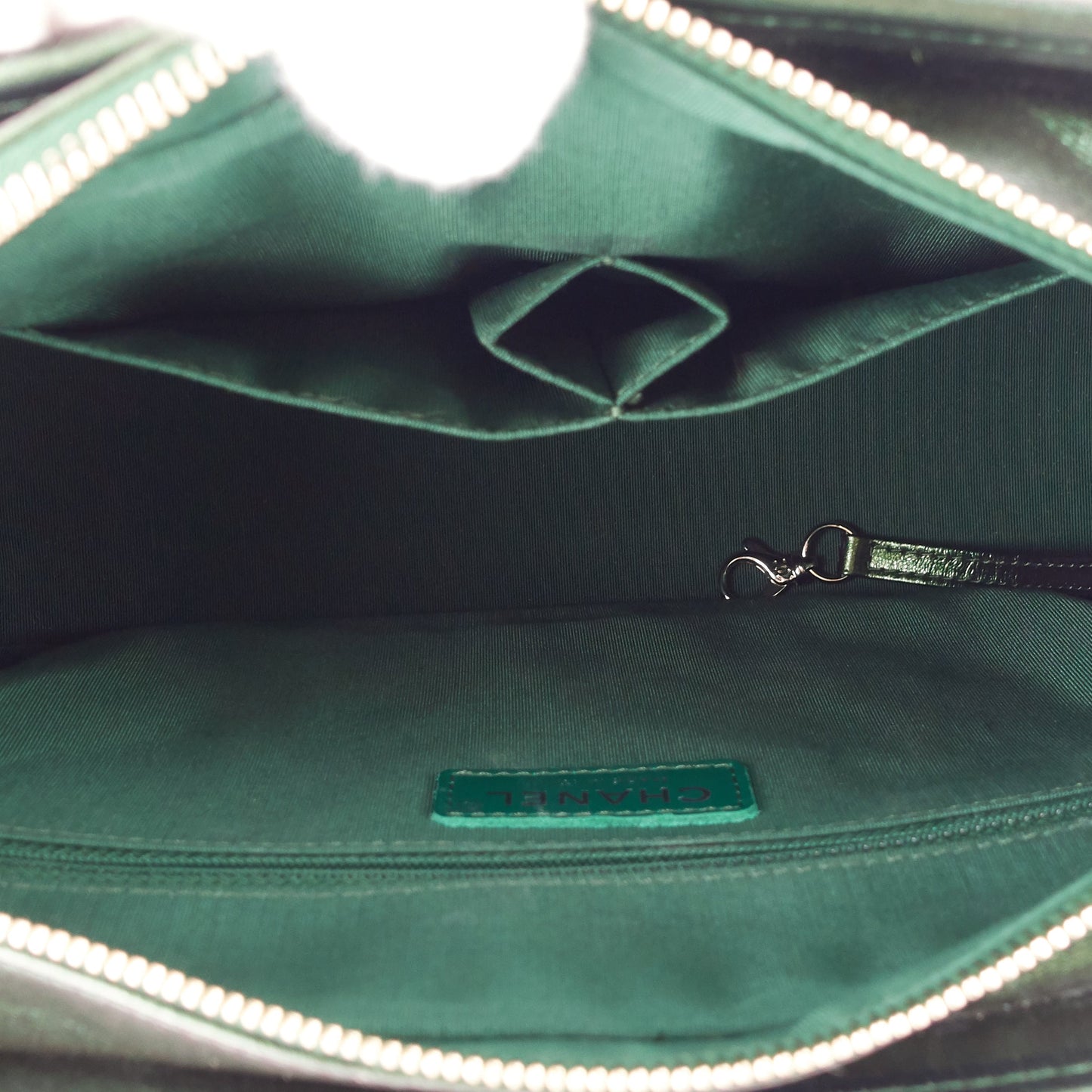 Gabrielle Medium Chevron Metallic Leather Hobo Bag