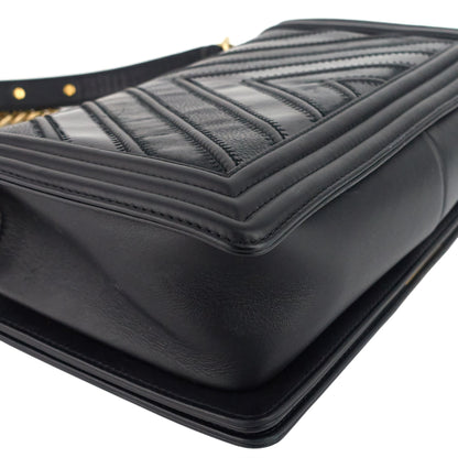 Boy Chevron Mixed Leather New Medium Bag