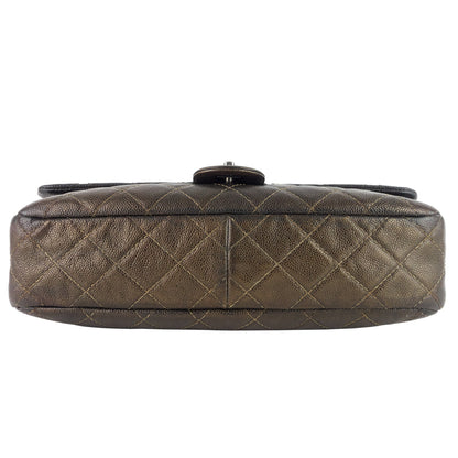 Easy Flap Jumbo Caviar Leather Shoulder Bag