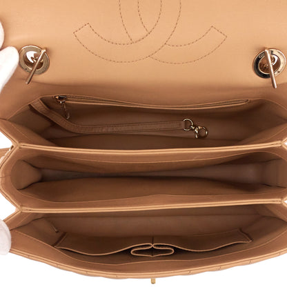 Trendy CC Chevron Medium Top Handle Leather Bag