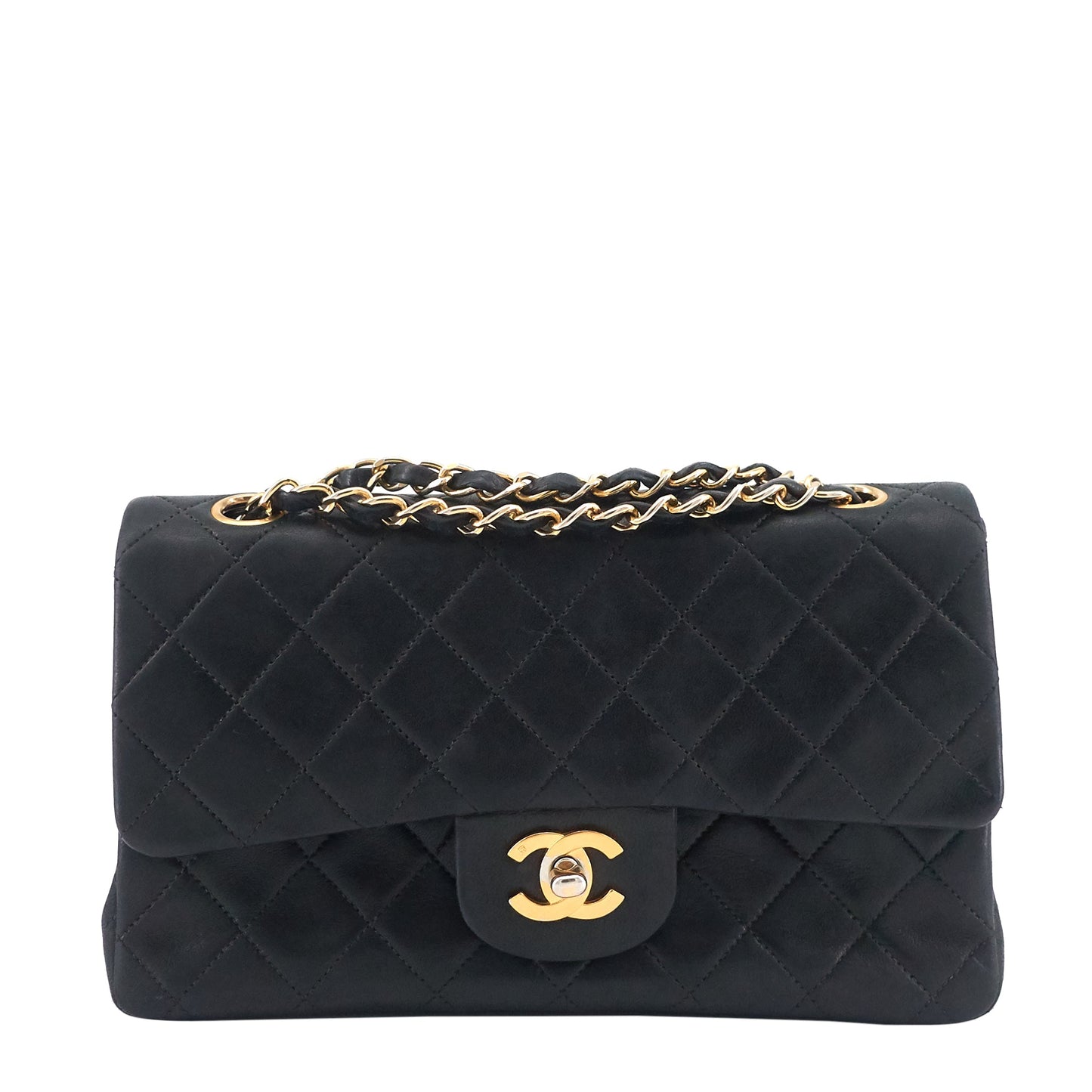 Classic Double Flap Small Lambskin Leather Bag