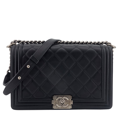 Boy New Medium Lambskin Leather Bag