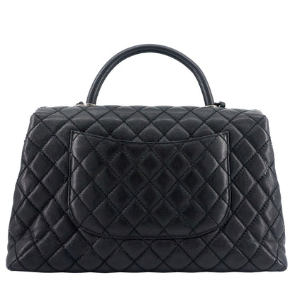 Coco Top Handle Medium Caviar Leather Bag