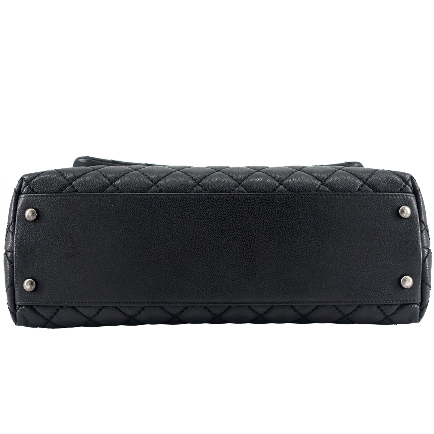 Coco Top Handle Medium Caviar Leather Bag