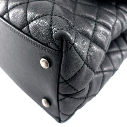 Coco Top Handle Medium Caviar Leather Bag