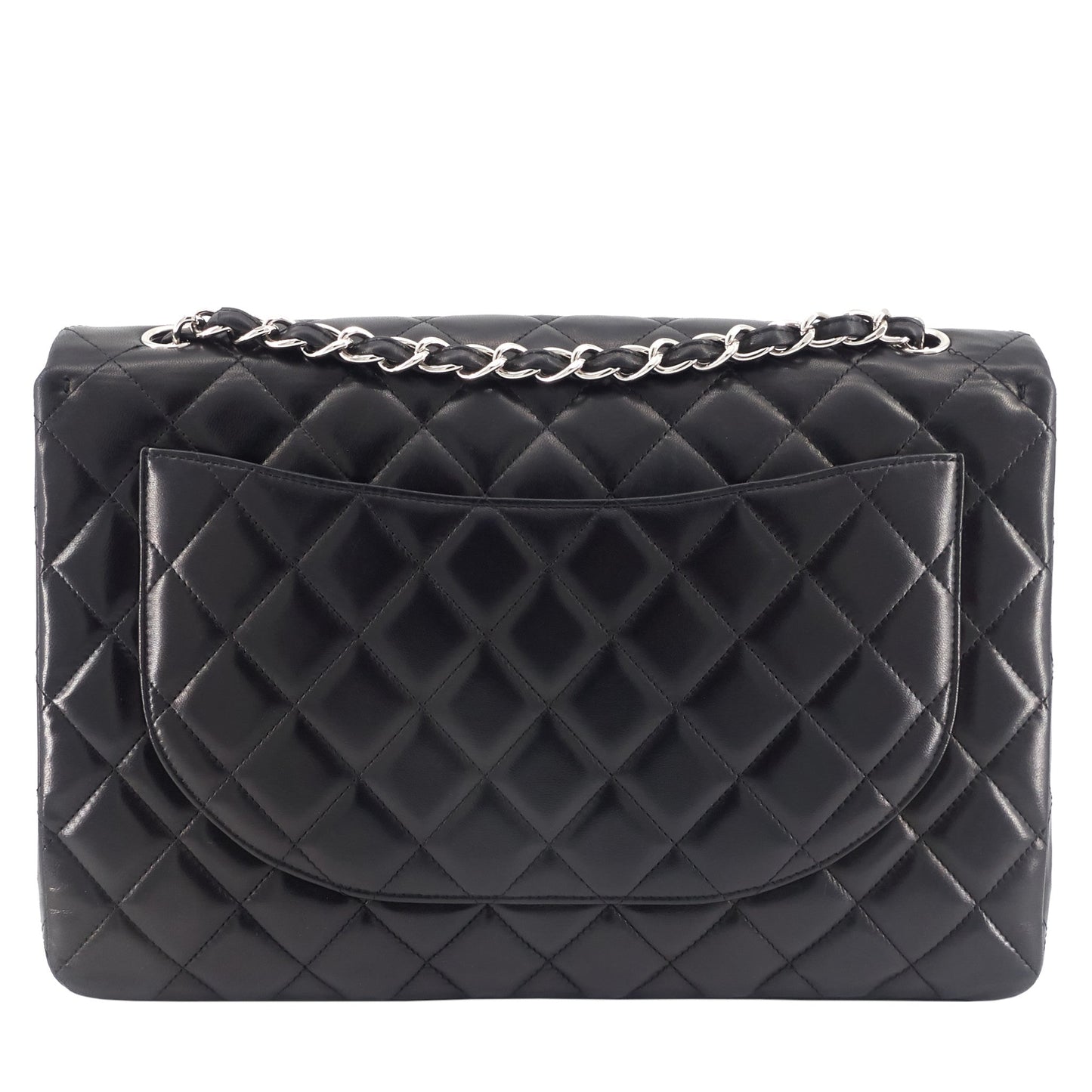 Classic Maxi Single Flap Lambskin Leather Bag