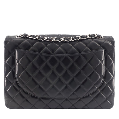 Classic Maxi Single Flap Lambskin Leather Bag