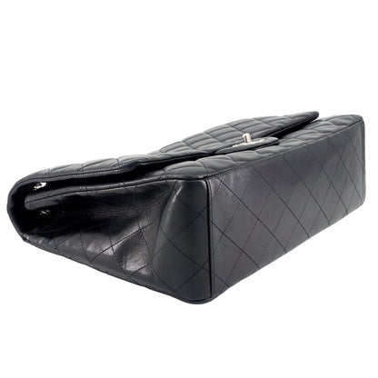 Classic Maxi Single Flap Lambskin Leather Bag