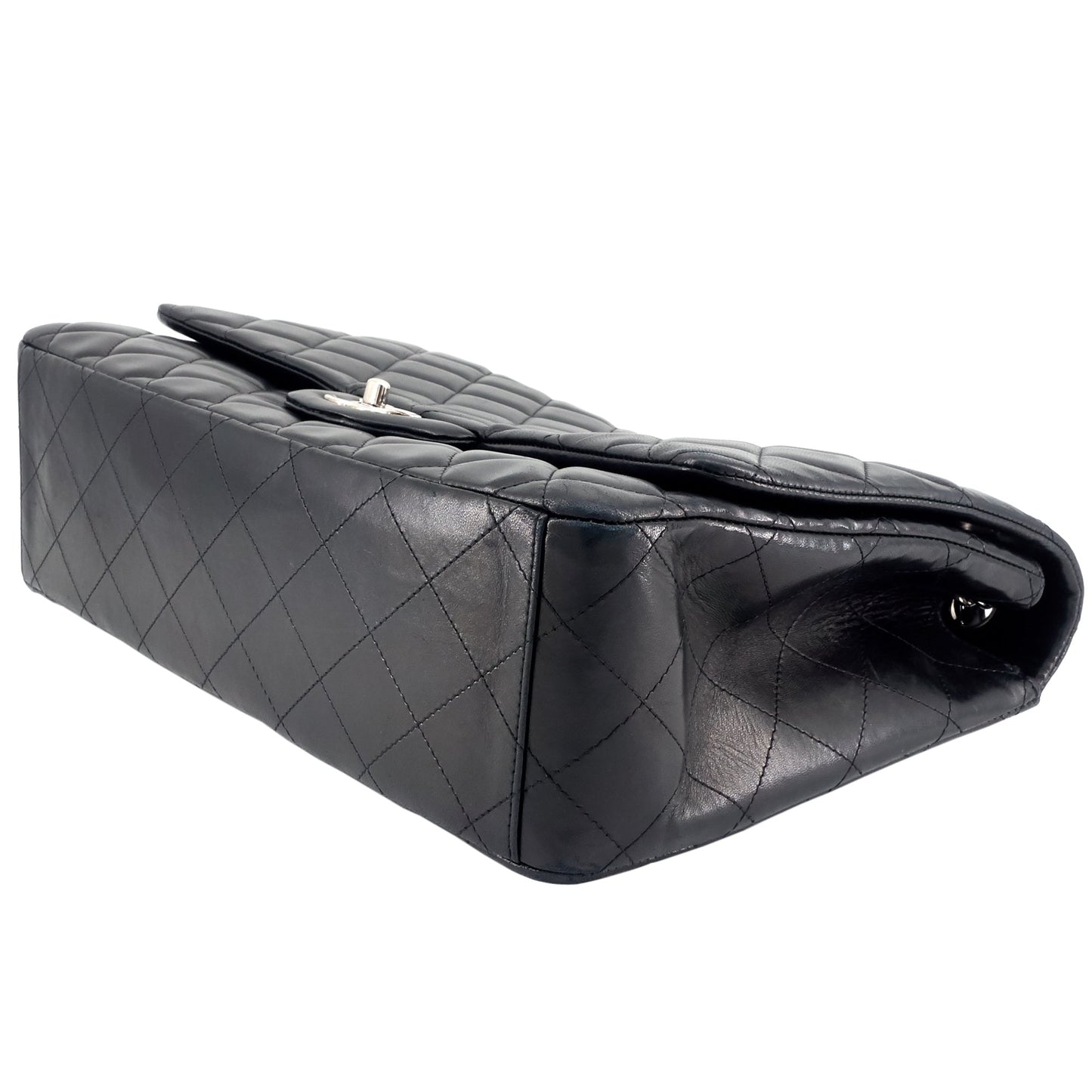 Classic Maxi Single Flap Lambskin Leather Bag