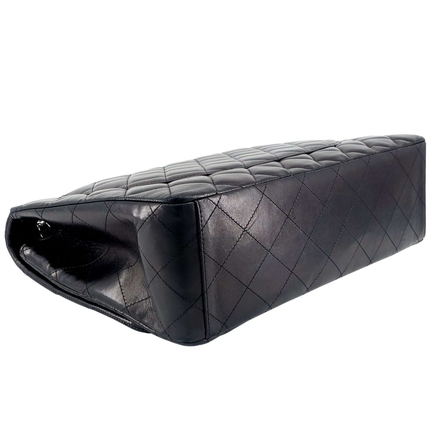Classic Maxi Single Flap Lambskin Leather Bag