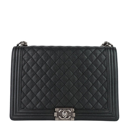 Boy Flap Large Quilted Calfskin Leather Bag