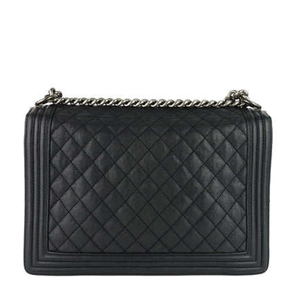 Boy Flap Large Quilted Calfskin Leather Bag