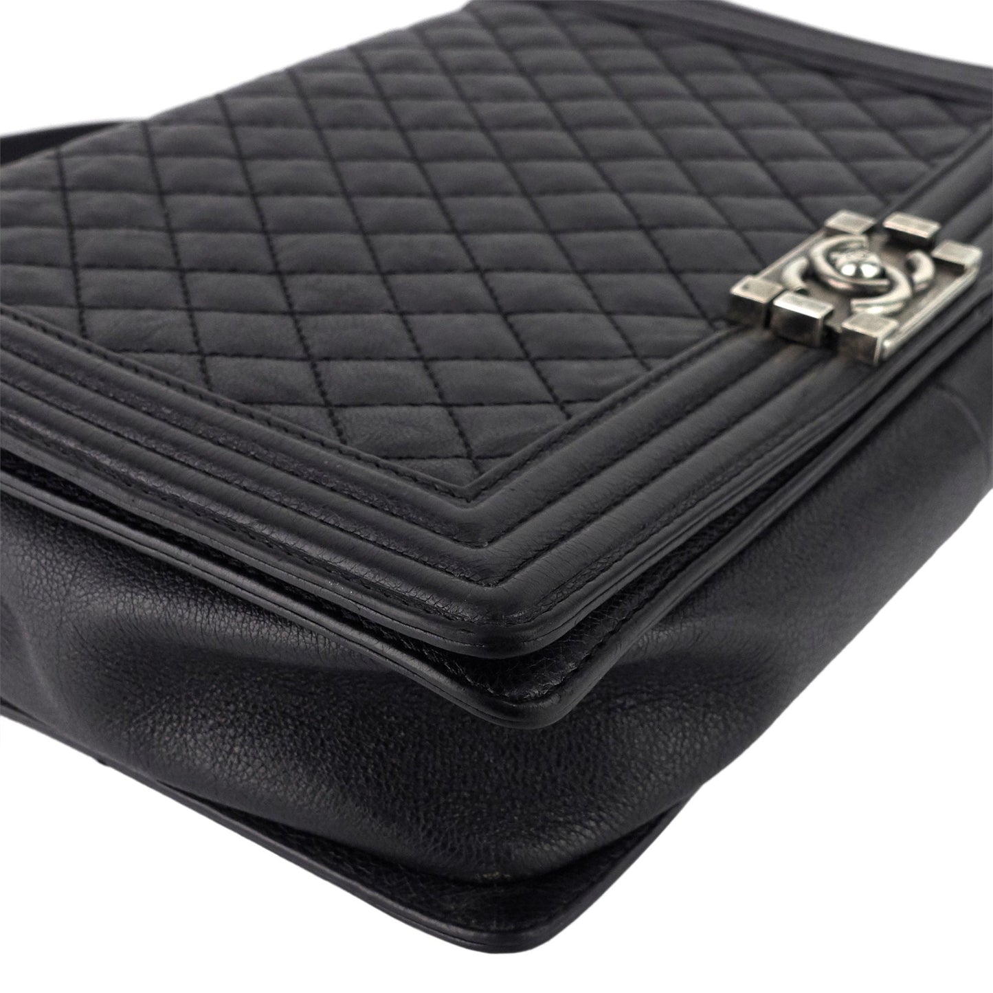 Boy Flap Large Quilted Calfskin Leather Bag