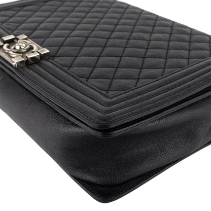 Boy Flap Large Quilted Calfskin Leather Bag