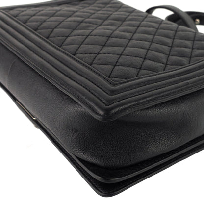 Boy Flap Large Quilted Calfskin Leather Bag