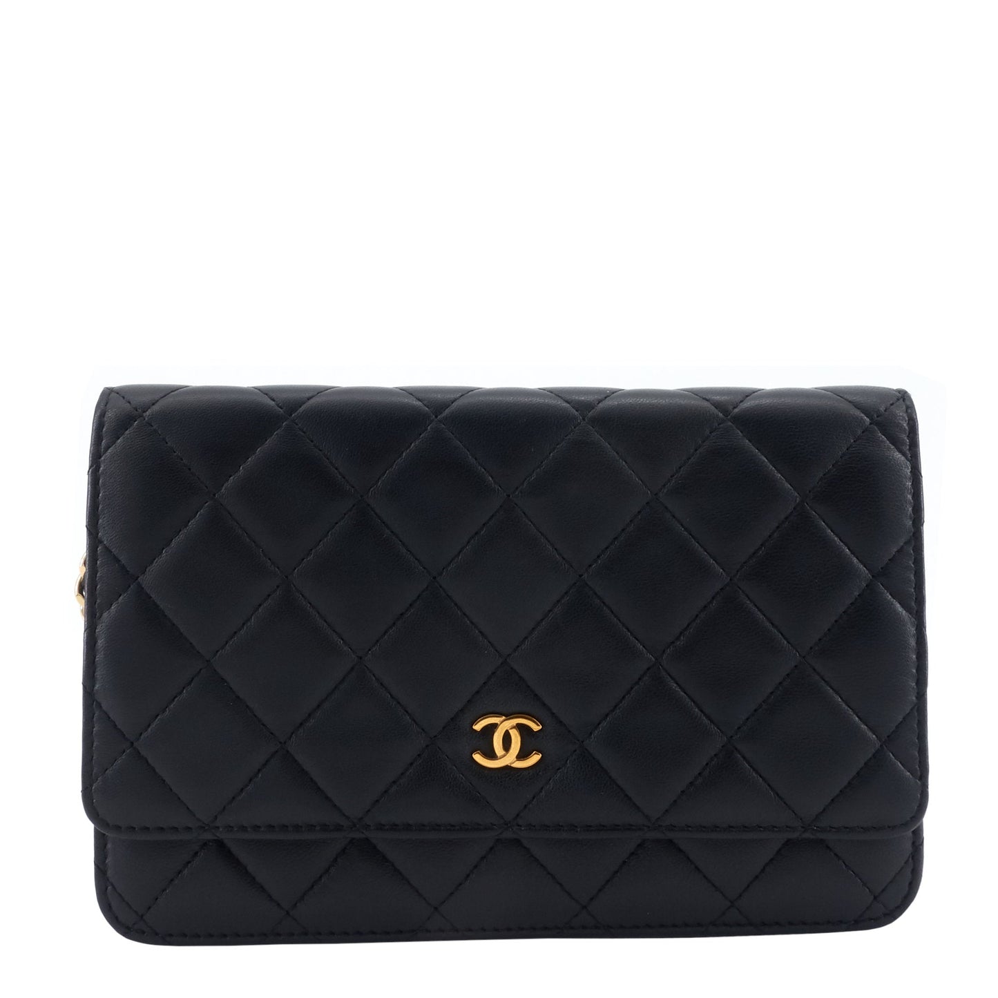Wallet on Chain Lambskin Leather Bag