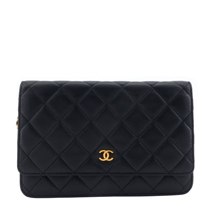 Wallet on Chain Lambskin Leather Bag