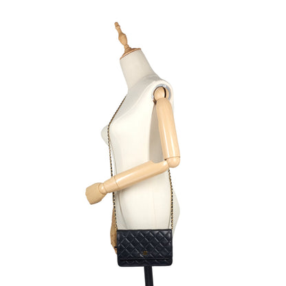 Wallet on Chain Lambskin Leather Bag