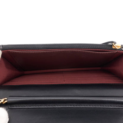 Wallet on Chain Lambskin Leather Bag
