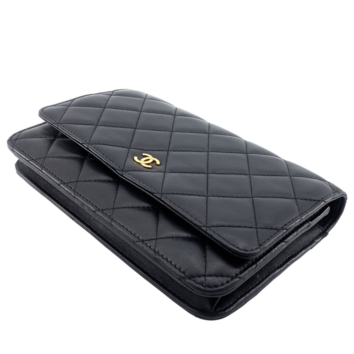 Wallet on Chain Lambskin Leather Bag