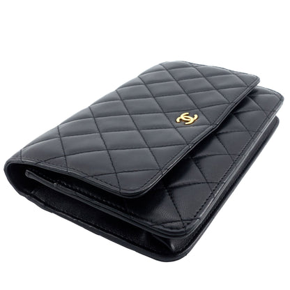 Wallet on Chain Lambskin Leather Bag