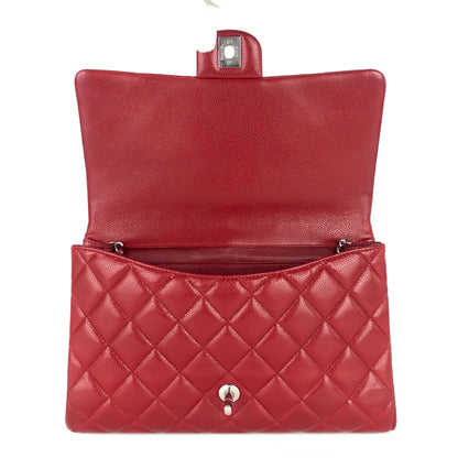Quilted Caviar New Clutch with Chain Bag