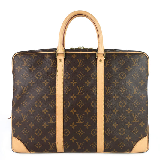 LOUIS VUITTON Porte-Documents Voyage Monogram Canvas Briefcase Bag