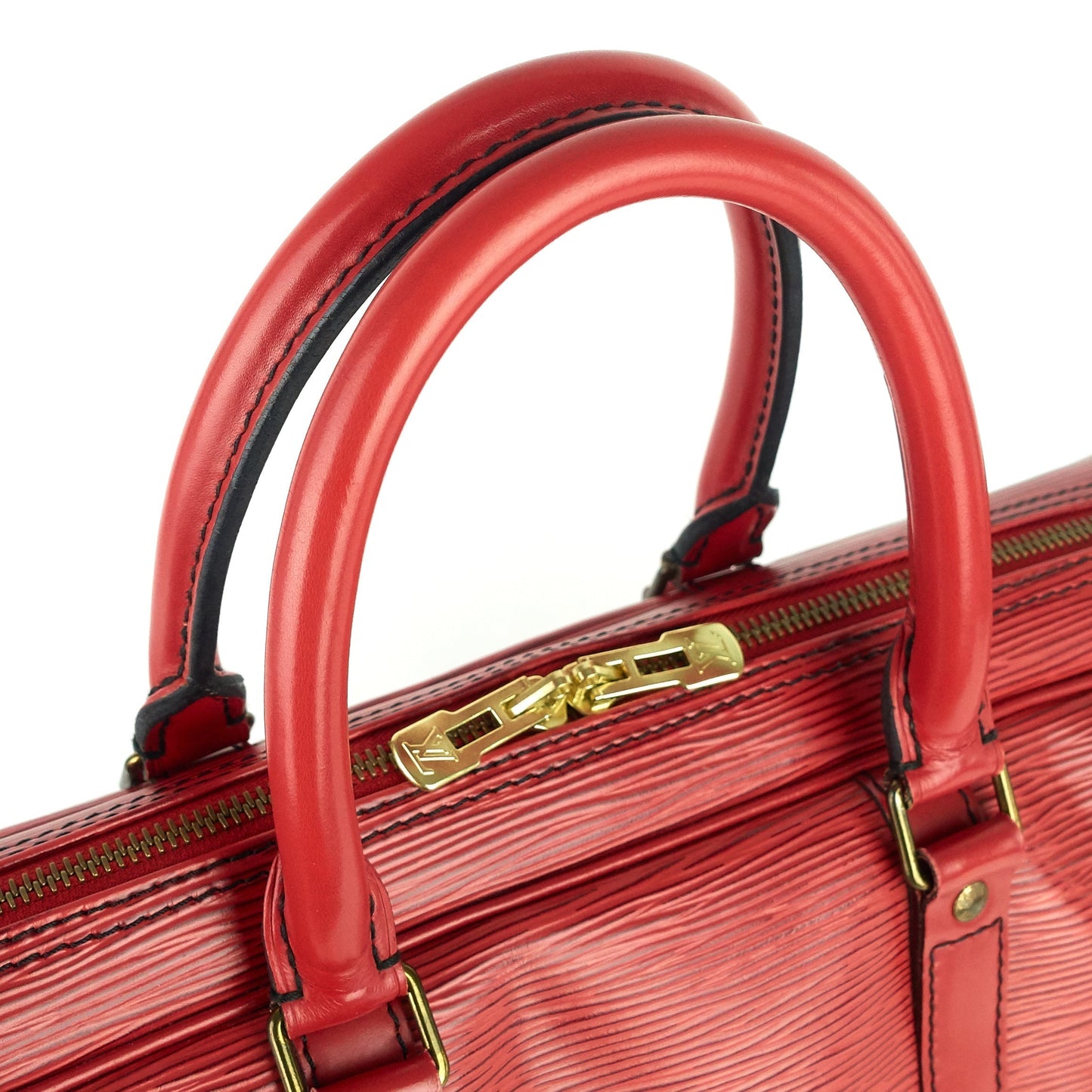 LOUIS VUITTON Porte-Documents Voyage Red Epi Leather Briefcase Bag