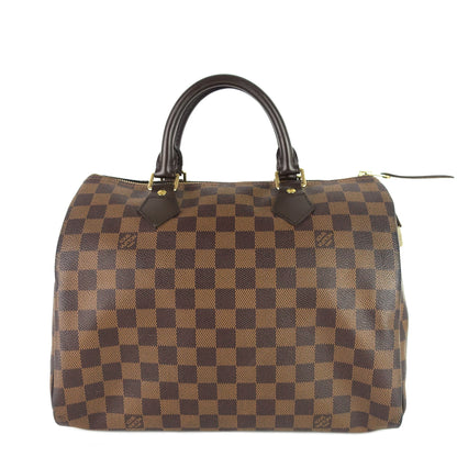 LOUIS VUITTON Speedy 30 Damier Ebene Canvas Bag