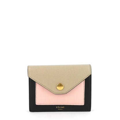 Celine Pocket Tricolour Calfskin Card Holder