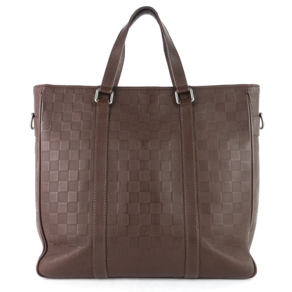 LOUIS VUITTON Tadao PM Damier Infini Leather Tote Bag