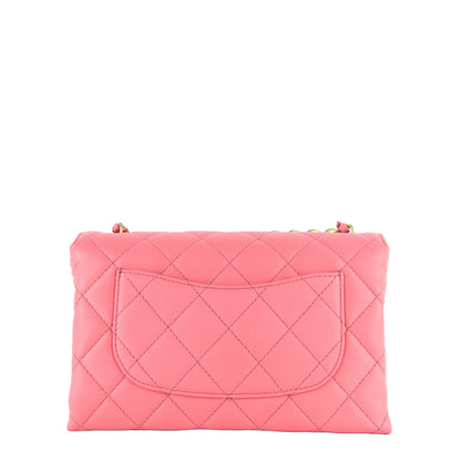Small Calfskin Leather Flap Bag