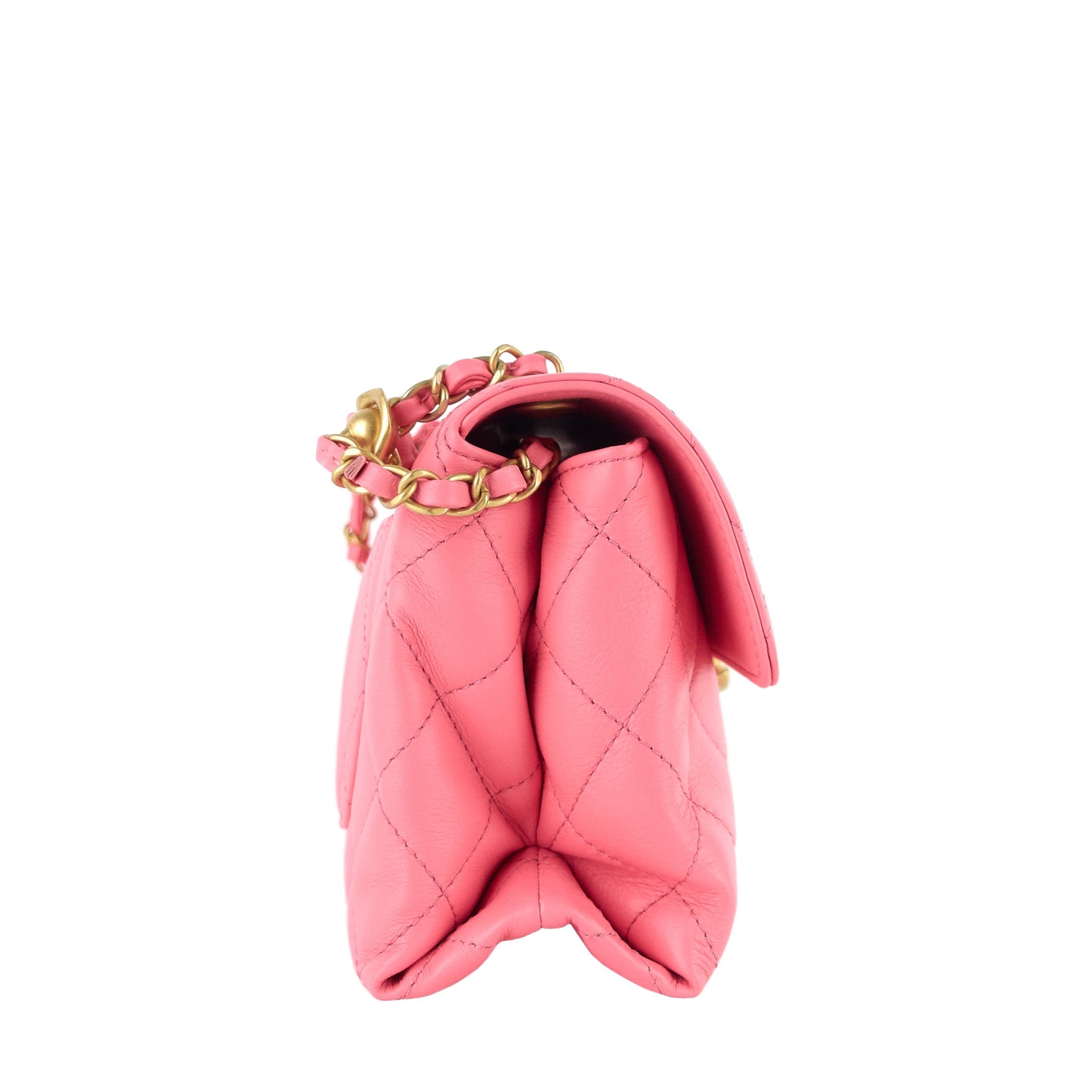 Small Calfskin Leather Flap Bag