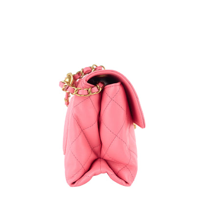 Small Calfskin Leather Flap Bag