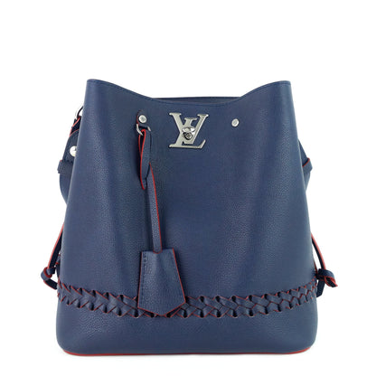 LOUIS VUITTON LockMe Calfskin Leather Braided Bucket Bag