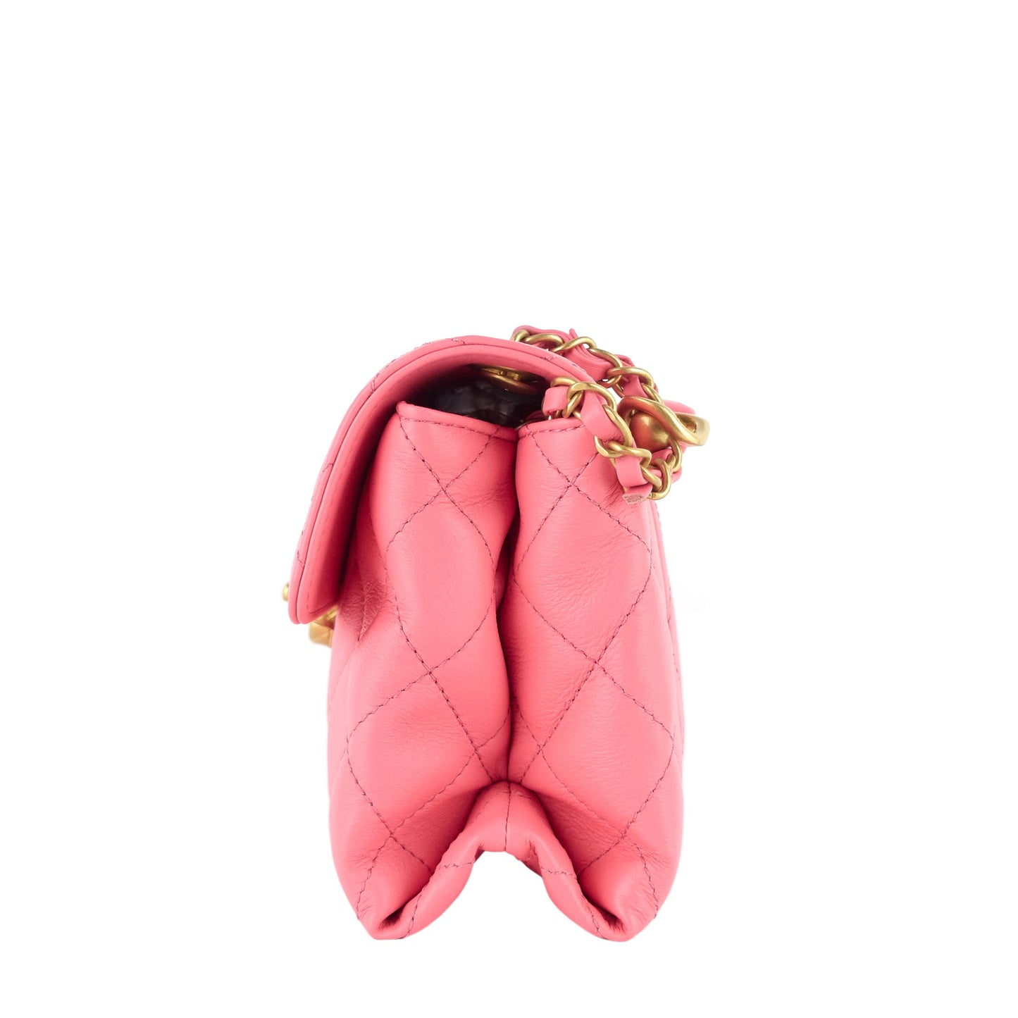 Small Calfskin Leather Flap Bag