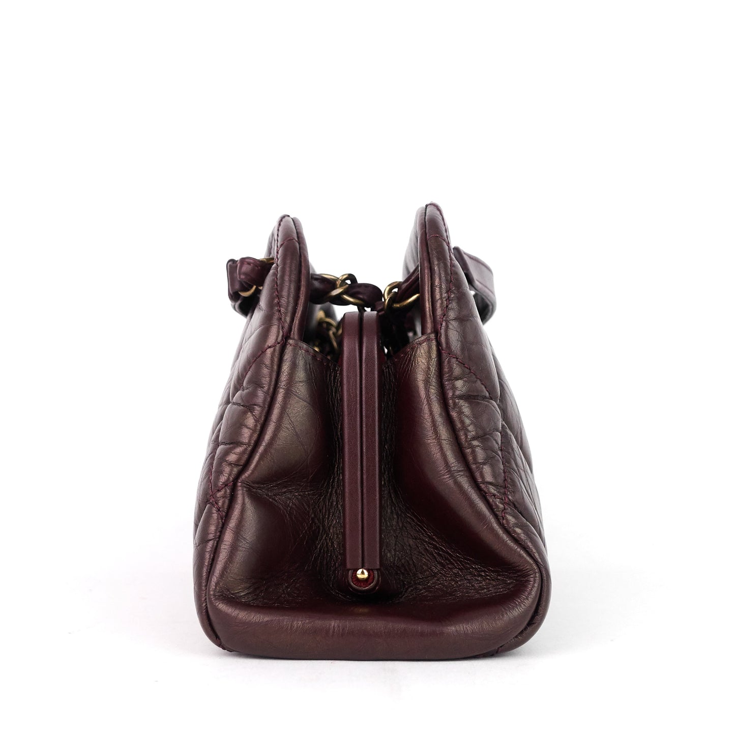Just Mademoiselle Aged Calfskin Bowling Bag