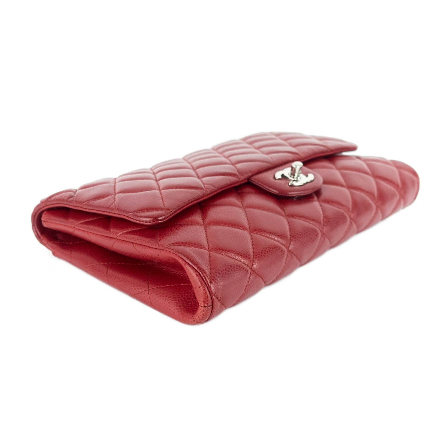 Quilted Caviar New Clutch with Chain Bag