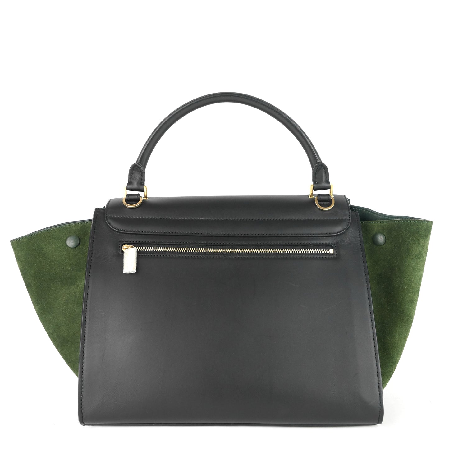 Celine Trapeze Calfskin Leather and Suede Bag