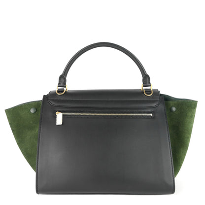 Celine Trapeze Calfskin Leather and Suede Bag