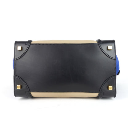Celine Luggage Mini Tricolour Leather and Suede Bag