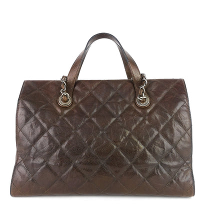 CHANEL CC Crave Glazed Caviar Tote Bag