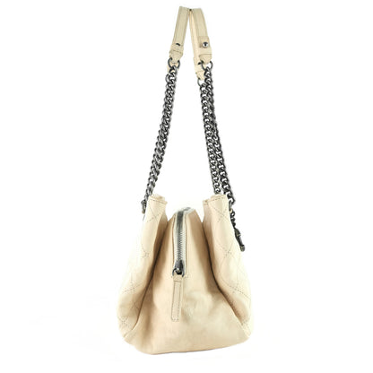 Chic Small Matelassé Caviar Leather Tote Bag