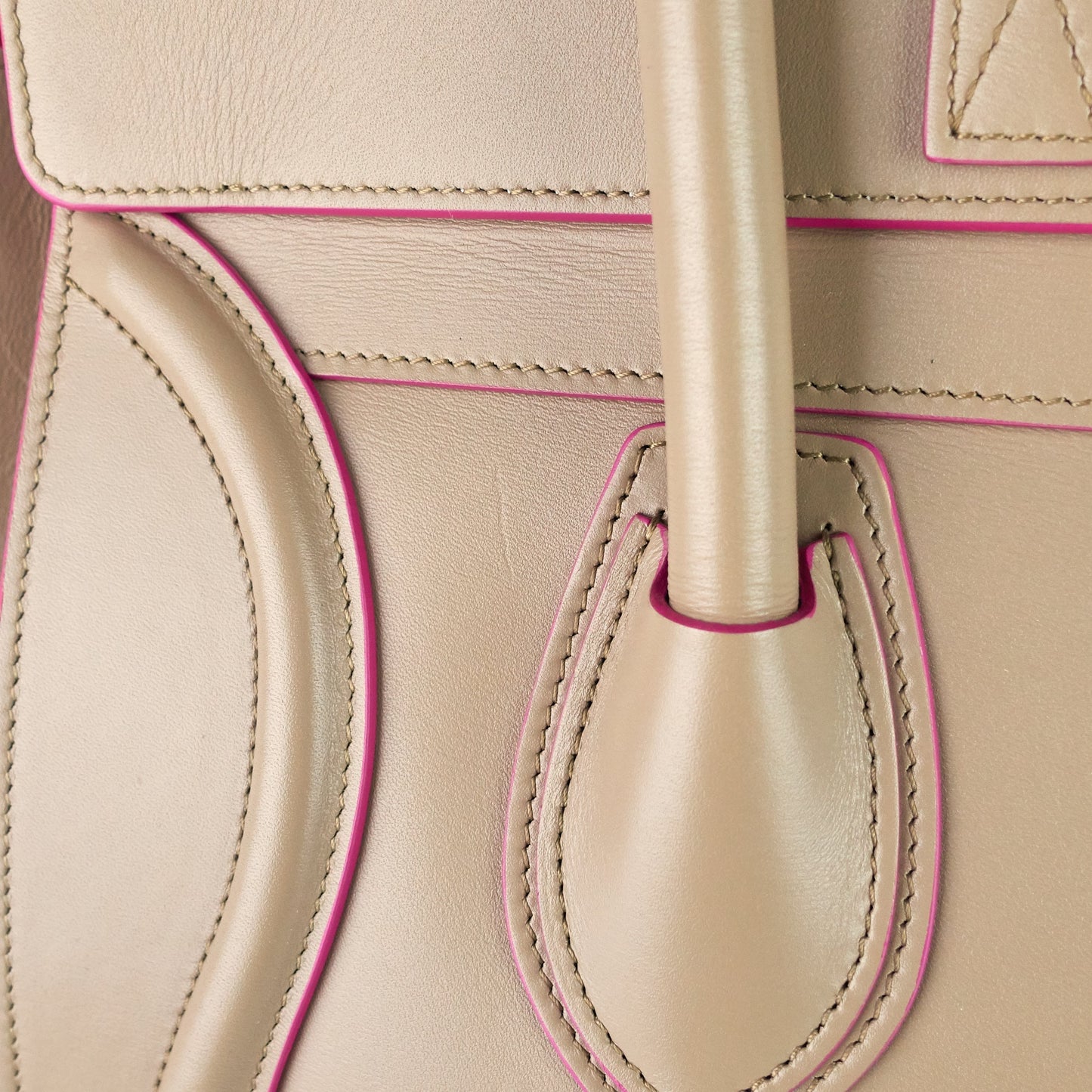 Celine Luggage Mini Calfskin Leather Handbag