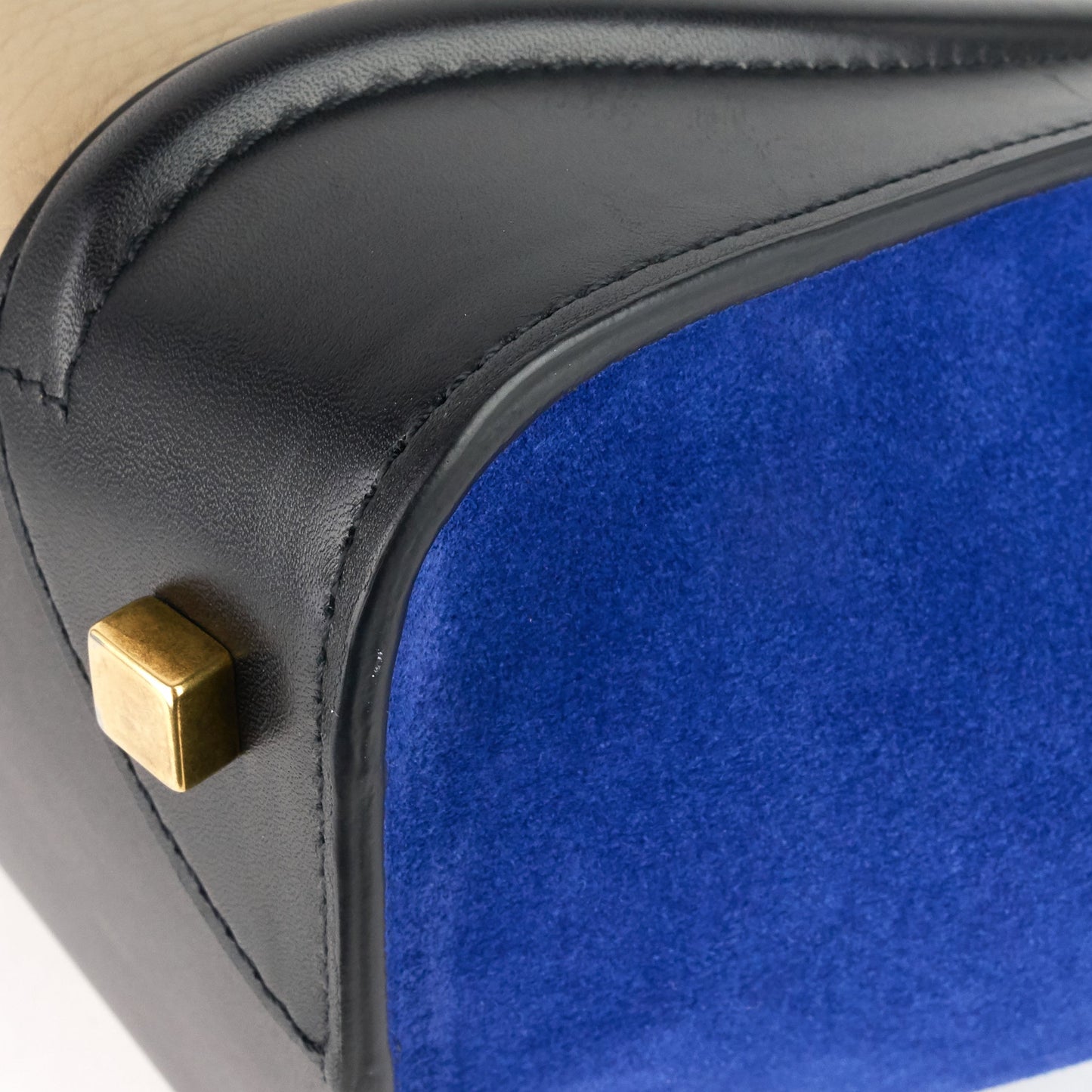 Celine Luggage Mini Tricolour Leather and Suede Bag