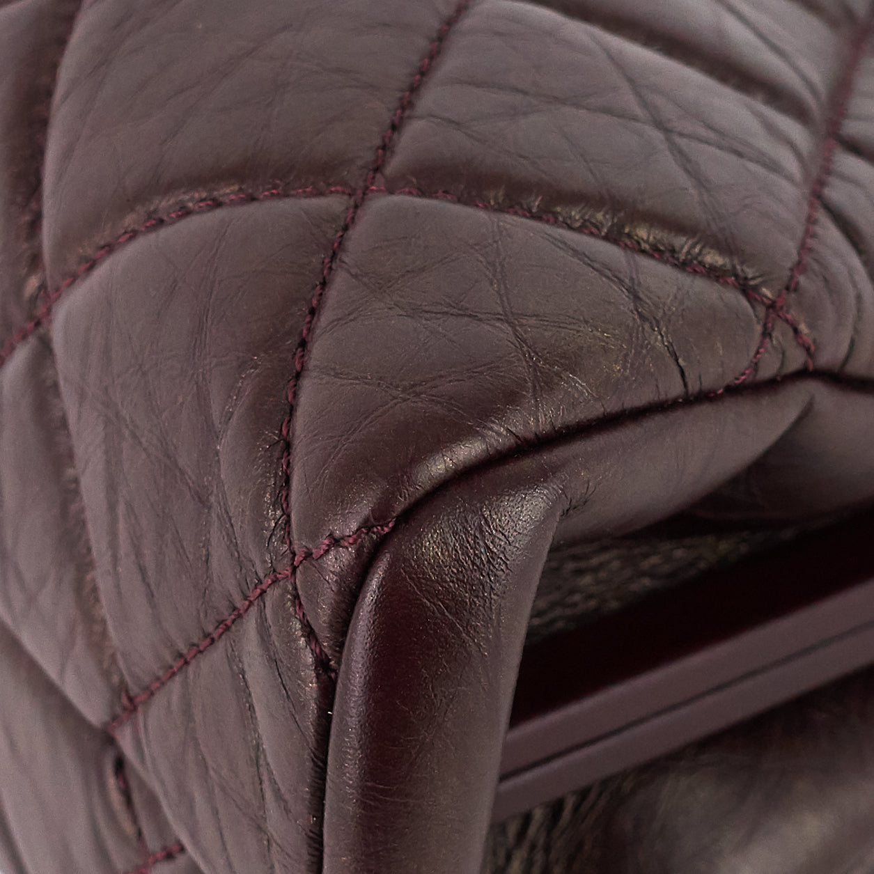 Just Mademoiselle Aged Calfskin Bowling Bag